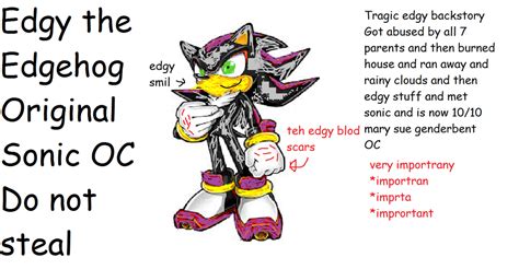 Edgy the Edgehog | Sonic Original Characters | Know Your Meme