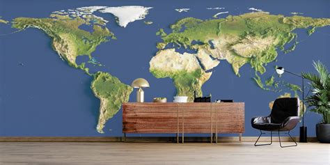 3D World Map Wallpaper for Wall - Magic Decor