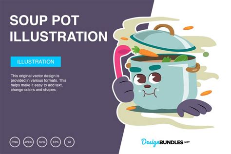 Soup Pot Vector Illustration