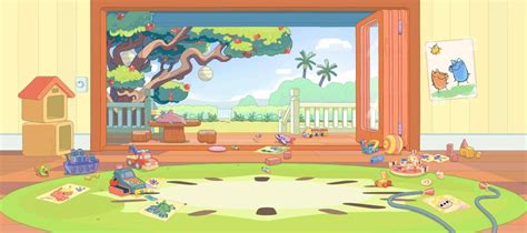 All Things Bluey | Cartoon house, Cartoon background, House cartoon