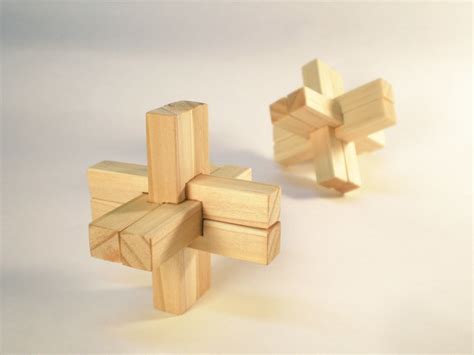 6 Piece Wooden Star Puzzle Solution / True genius collection project genius.