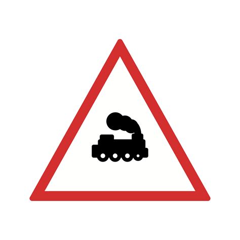 Vector Level crossing Train Road Sign Icon 420515 Vector Art at Vecteezy