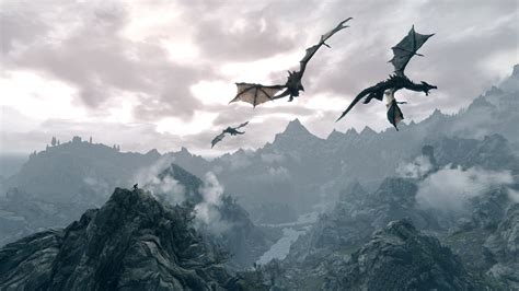 Illustration of three flying dragons HD wallpaper | Wallpaper Flare