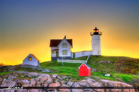 Nubble Lighthouse at Cape Neddick York Beach Maine | HDR Photography by ...