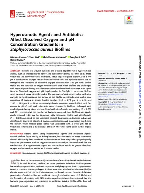 (PDF) Hyperosmotic agents and antibiotics affect dissolved oxygen and pH concentration gradients ...