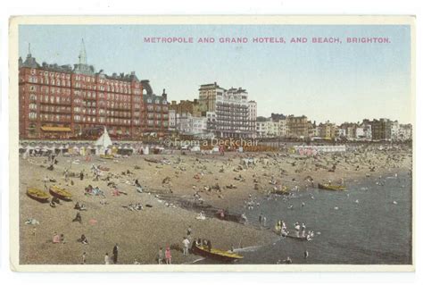 Brighton Beach & hotels, Vintage Postcard - From a Deckchair