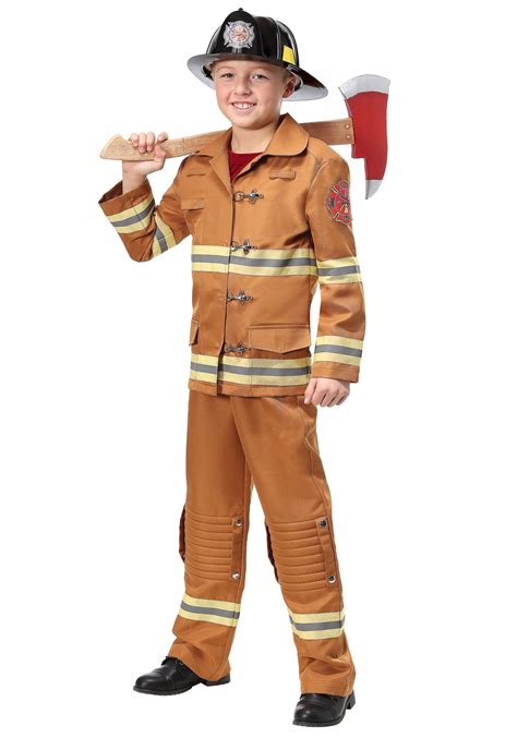 Firefighter Tan Uniform Costume for Kids