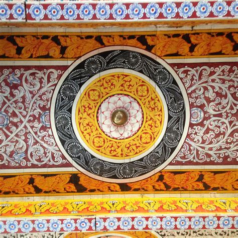 Buddhist Temple Ceiling in Sri Lanka