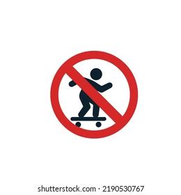 No Skateboarding Sign Stock Illustration On Stock Vector (Royalty Free) 2190530767 | Shutterstock