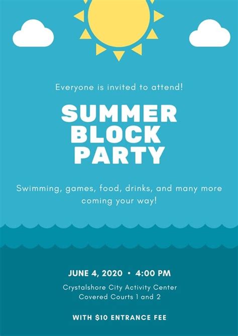 Free custom printable block party poster templates | Canva