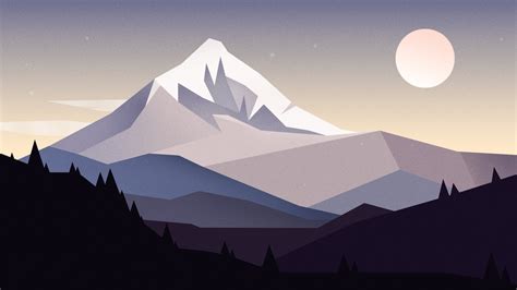 Vector Mountains 4k Wallpaper