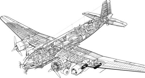 Focke-Wulf Fw 200 Condor Cutaway Drawing in High quality