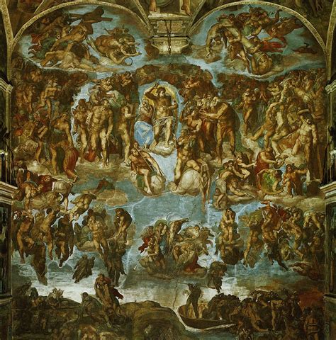 The Last Judgement by Michaelangelo- in the Sistine Chapel ...