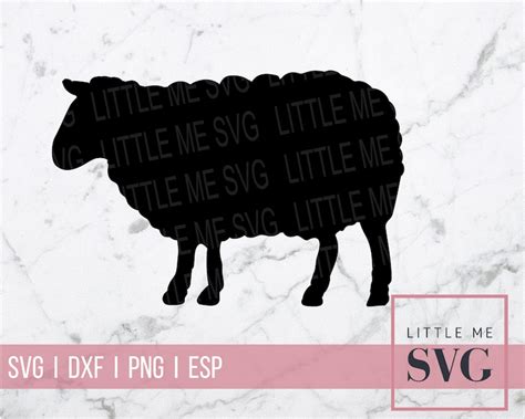 Sheep Svg, Farm Animal Silhouette Svg, Sheep Cut File for Crafts ...