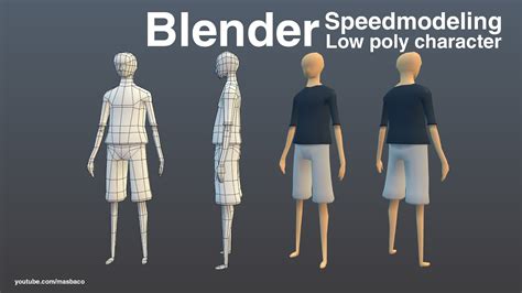 Simple low poly character design blender (Standard material) - YouTube