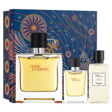 HERMES TERRE D'HERMES PARFUM 3 PCS GIFT SET FOR MEN - FragranceCart.com