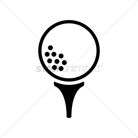 Golf Ball On Tee Vector at Vectorified.com | Collection of Golf Ball On ...