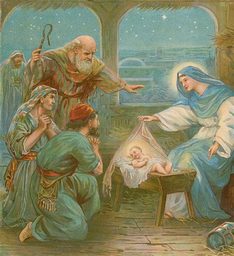 Nativity Scene Painting by English School - Fine Art America