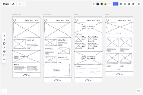 Low Fidelity Wireframe Template & Example for Teams | Miro