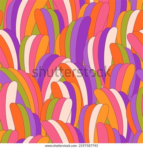 Hippie Psychedelic Vector Background Retro Seamless Stock Vector (Royalty Free) 2197587743 ...