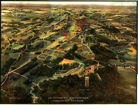 Gettysburg Battlefield in 1913 Map - Gettysburg PA • mappery