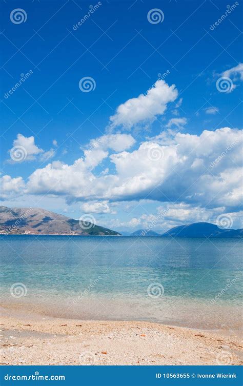 Tranquil beach stock image. Image of beach, nature, greek - 10563655