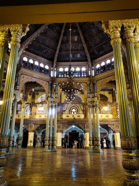 8 September, 2019-Mysore, India: Open Hall Inside Mysore Royal Palace in Mysore, India Editorial ...