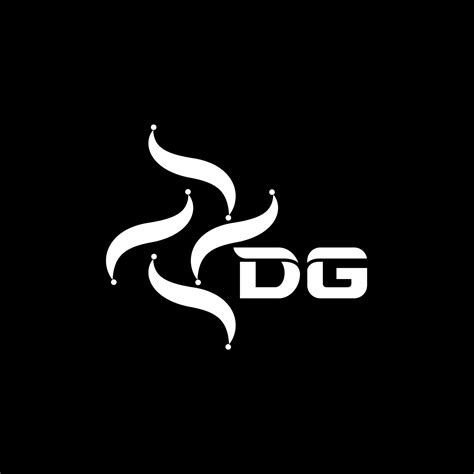 DG letter logo design on black background. DG creative technology minimalist initials letter ...