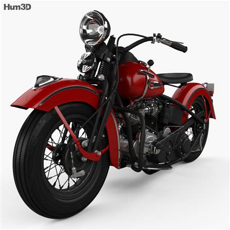 Harley-Davidson Panhead E F 1948 3D model - Vehicles on Hum3D