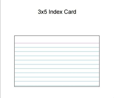 3X5 Index Card Template Google Docs - Printable Word Searches