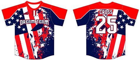 Camden Dream Team Custom Patriotic Baseball Jerseys