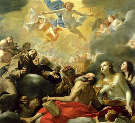 Christ In Glory With The Saints Painting by Mattia Preti