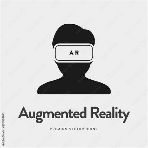 Augmented Reality Flat Vector Icon. Augmented Reality AR Concept symbol. Virtual Reality Digital ...