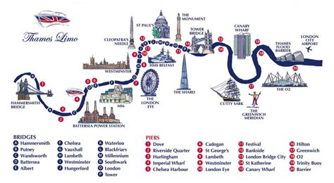 River thames map - Thames river map (England)