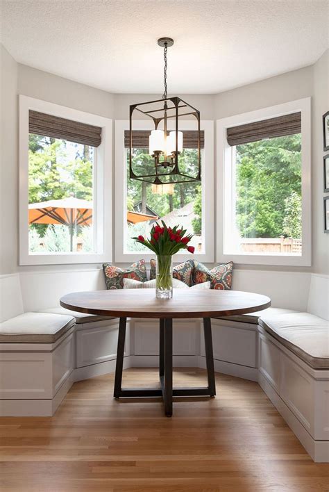 Banquette Seating in Bay Window Nook | Banquette seating in kitchen, Kitchen seating, Window ...