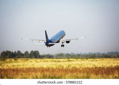 Plane Taking Off Airport Stock Photo 378881212 | Shutterstock