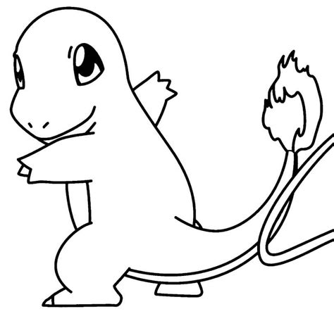 Funny Charmander Coloring Page - Free Printable Coloring Pages for Kids