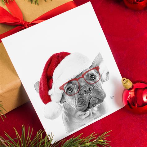 Dog Christmas Dog Christmas Cards Holiday Card Printable - Etsy