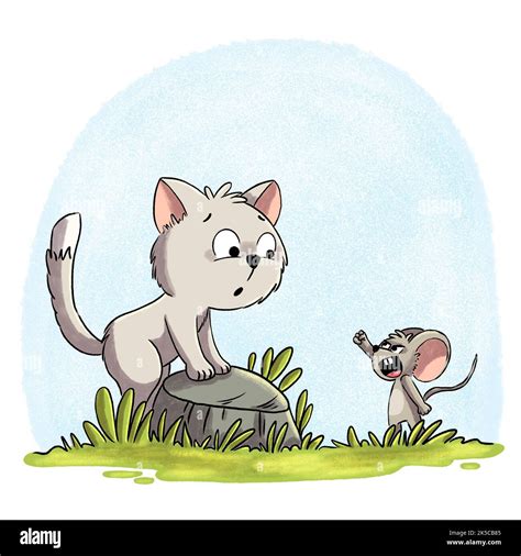 Cat mouse cartoon illustration hi-res stock photography and images - Alamy