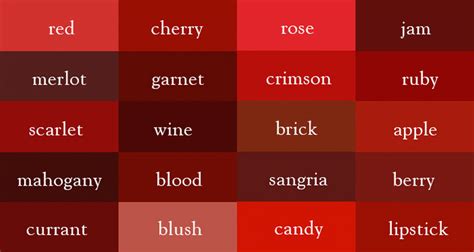 It's "Wine", Not Dark Red - Here Are The Correct Names Of All Color Shades