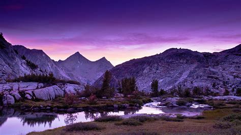 Sunset With Purple Sky, Lake And Photograph by Photography By Gene ...