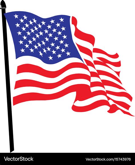 Waving american flag logo design Royalty Free Vector Image