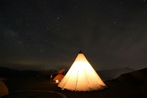 Online crop | HD wallpaper: white camping tent with light, active ...