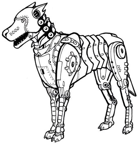 Steampunk Dog INK Final by Legato895 on DeviantArt | Robot animal ...