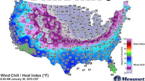 Current Wind Chill Map Usa