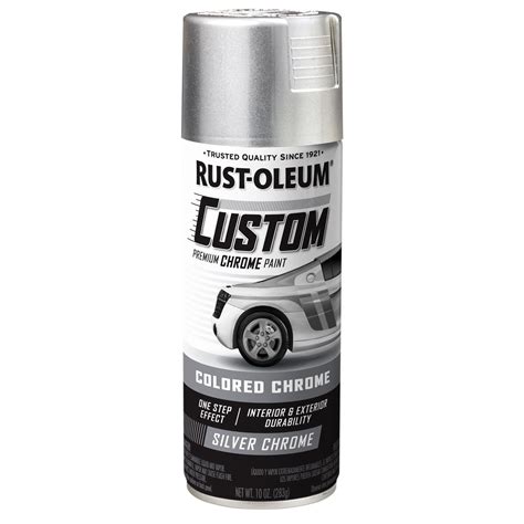 Rust-Oleum Chrome Silver Premium Custom Spray Paint 10oz