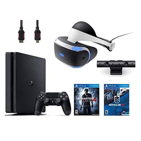 Refurbished VR Headset PlayStation Camera PS4 Slim 500GB Console VR Game Disc Driveclub ...