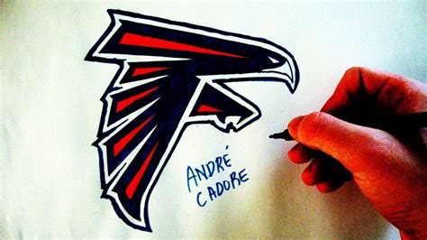 Como Desenhar a logo do Atlanta Falcons - (How to Draw Atlanta Falcons logo) - NFL LOGOS #10 ...