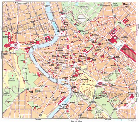 Printable Tourist Map Of Rome