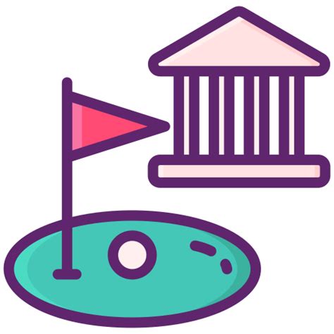 Golf course Flaticons Lineal Color icon